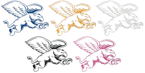 Canisius Golden Griffins Metallic Sparkle Team Logo Premium DieCut Vinyl Decal PICK COLOR & SIZE