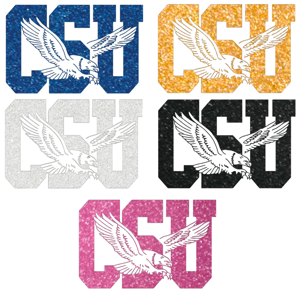 Coppin State Eagles Metallic Sparkle Team Logo Premium DieCut Vinyl Decal PICK COLOR & SIZE