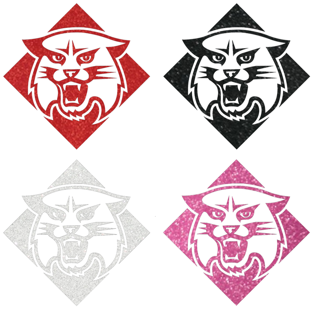 Davidson Wildcats Metallic Sparkle Retro Logo Premium DieCut Vinyl Decal PICK COLOR & SIZE