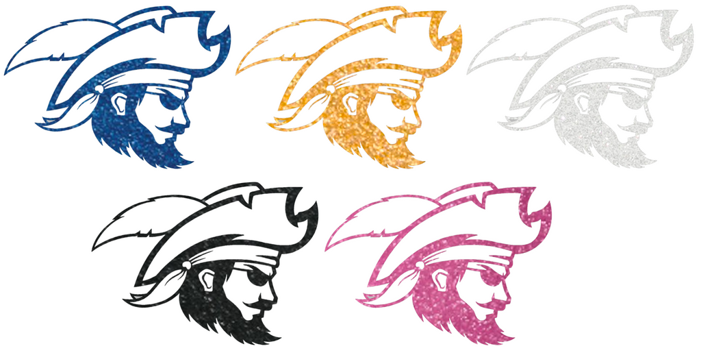 CSU Buccaneers Metallic Sparkle Team Logo Premium DieCut Vinyl Decal PICK COLOR & SIZE