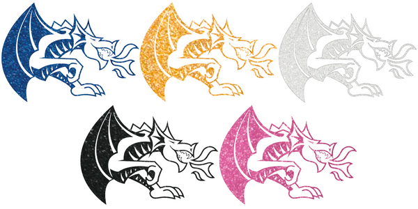 Drexel Dragons Metallic Sparkle Team Logo Premium DieCut Vinyl Decal PICK COLOR & SIZE