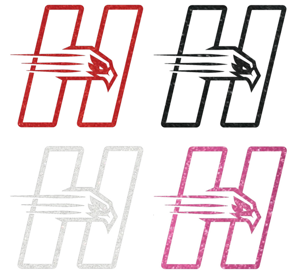 Hartford Hawks Metallic Sparkle Team Logo Premium DieCut Vinyl Decal PICK COLOR & SIZE