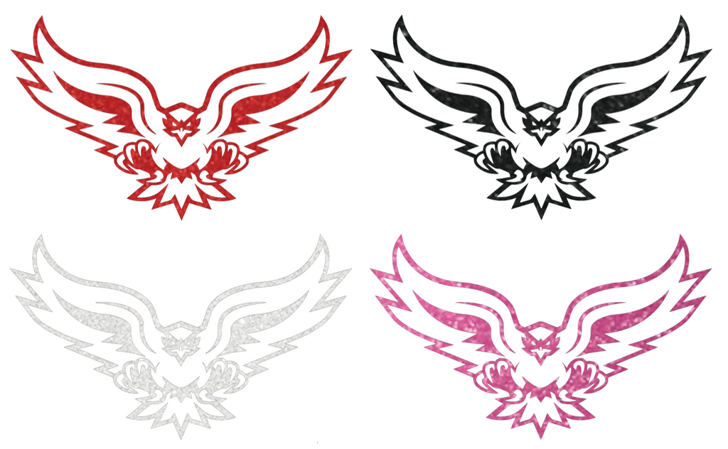 Hartford Hawks Metallic Sparkle Mascot Logo Premium DieCut Vinyl Decal PICK COLOR & SIZE