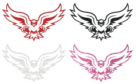 Hartford Hawks Metallic Sparkle Mascot Logo Premium DieCut Vinyl Decal PICK COLOR & SIZE