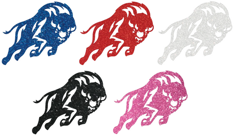 Howard Bison Metallic Sparkle Alternate Logo Premium DieCut Vinyl Decal PICK COLOR & SIZE