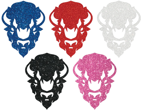Howard Bison Metallic Sparkle Team Logo Premium DieCut Vinyl Decal PICK COLOR & SIZE