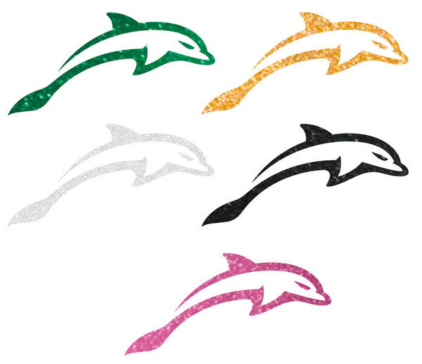 Jacksonville Dolphins Metallic Sparkle Mascot Logo Premium DieCut Vinyl Decal PICK COLOR & SIZE