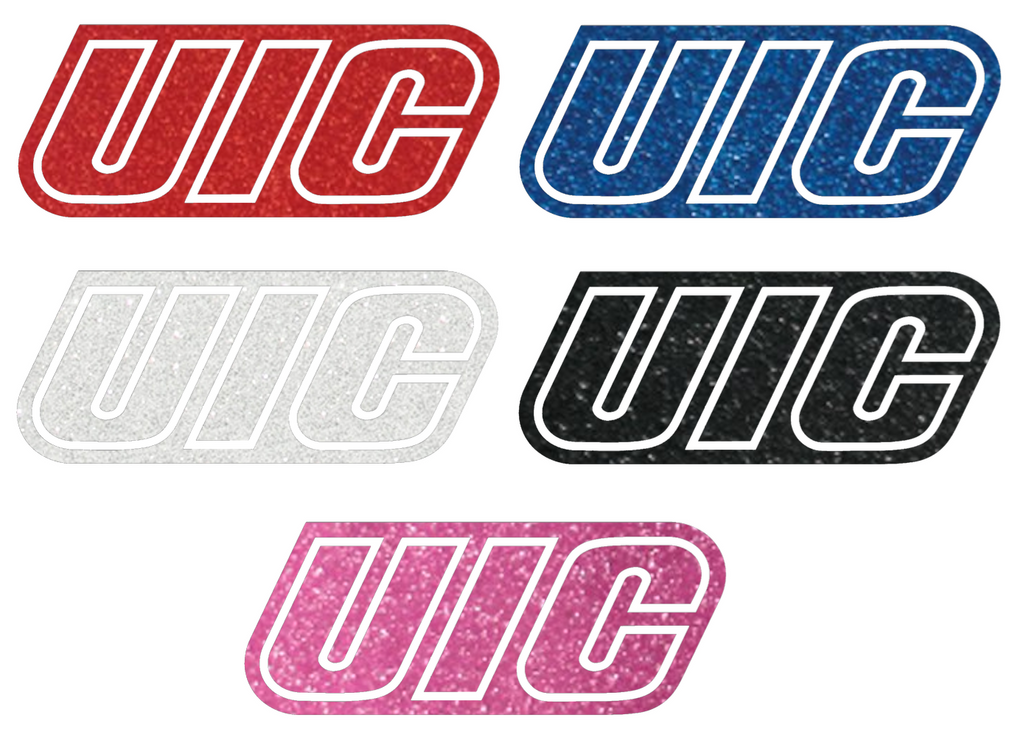 Illinois Chicago Flames Metallic Sparkle Team Logo Premium DieCut Vinyl Decal PICK COLOR & SIZE
