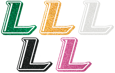 Le Moyne Dolphins Metallic Sparkle L Logo Premium DieCut Vinyl Decal PICK COLOR & SIZE