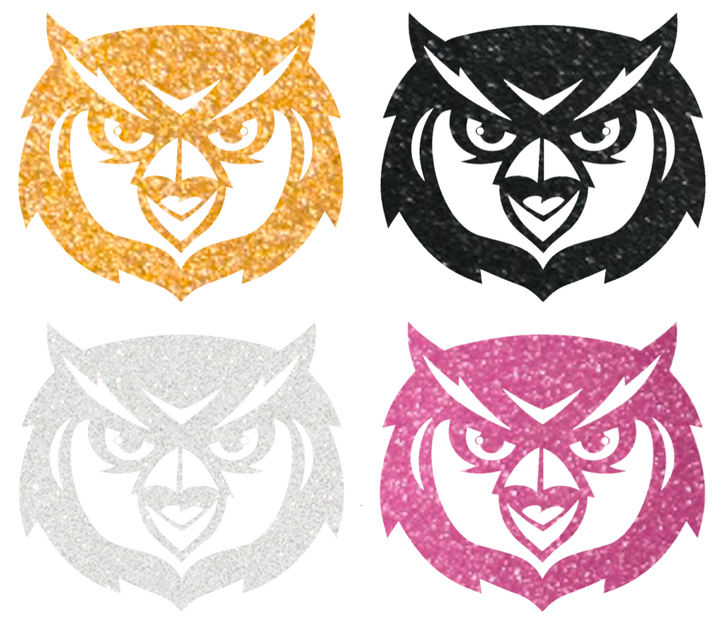 Kennesaw State Owls Metallic Sparkle Mascot Logo Premium DieCut Vinyl Decal PICK COLOR & SIZE