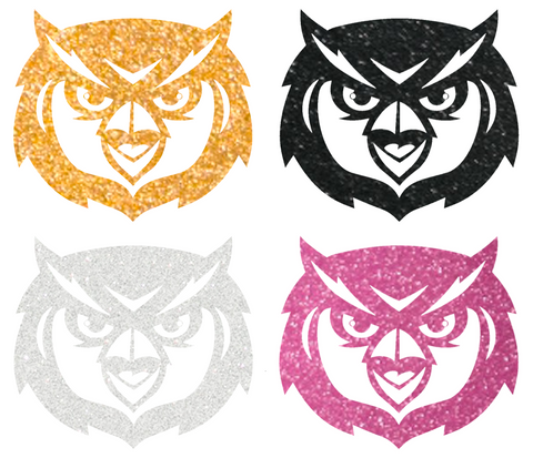 Kennesaw State Owls Metallic Sparkle Mascot Logo Premium DieCut Vinyl Decal PICK COLOR & SIZE