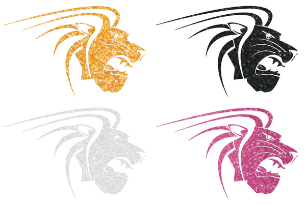 Lindenwood Lions Metallic Sparkle Alternate Logo Premium DieCut Vinyl Decal PICK COLOR & SIZE