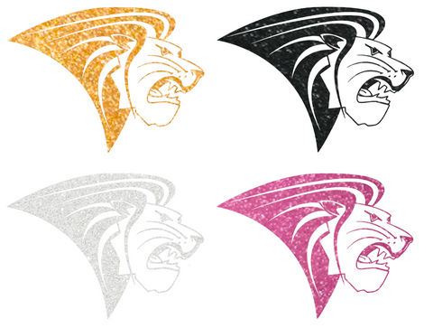 Lindenwood Lions Metallic Sparkle Team Logo Premium DieCut Vinyl Decal PICK COLOR & SIZE