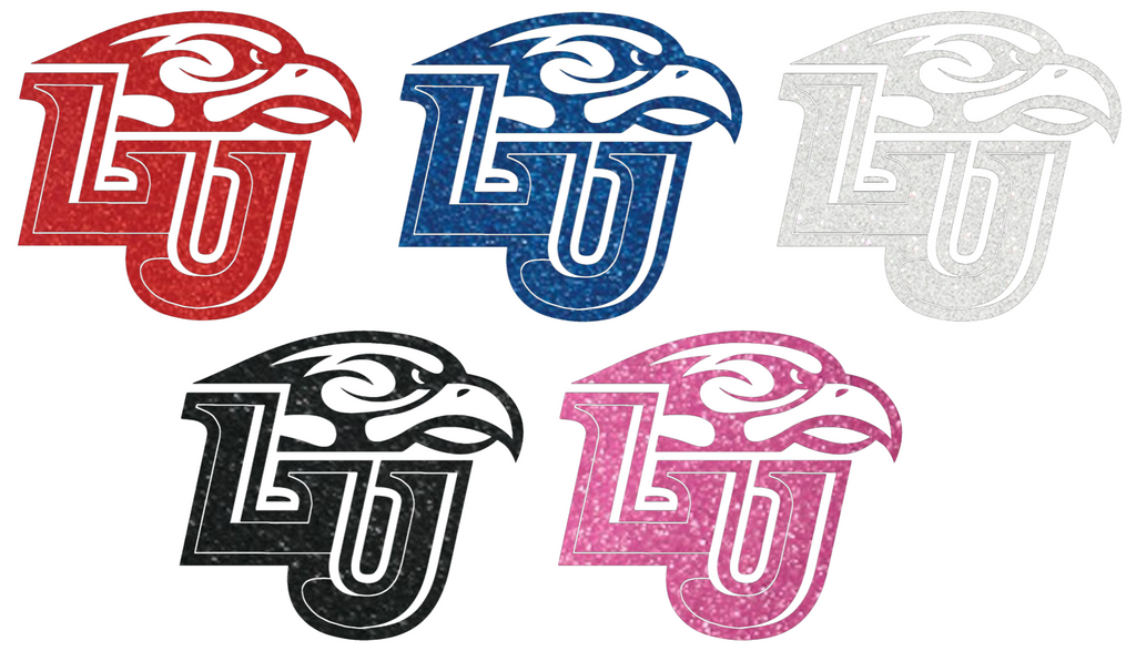 Liberty Flames Metallic Sparkle Team Logo Premium DieCut Vinyl Decal PICK COLOR & SIZE
