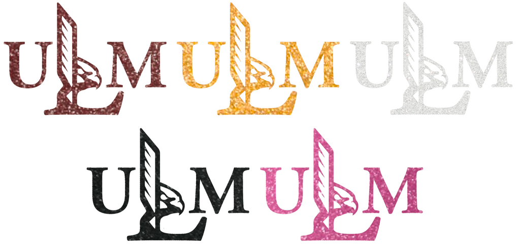 Louisiana Monroe Warhawks Metallic Sparkle Team Logo Premium DieCut Vinyl Decal PICK COLOR & SIZE