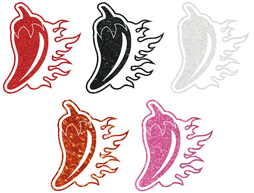 Louisiana Rajin Cajuns Metallic Sparkle Pepper Logo Premium DieCut Vinyl Decal PICK COLOR & SIZE