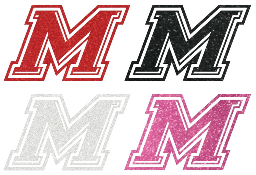 Marist Red Foxes Metallic Sparkle M Logo Premium DieCut Vinyl Decal PICK COLOR & SIZE