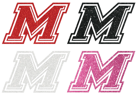 Marist Red Foxes Metallic Sparkle M Logo Premium DieCut Vinyl Decal PICK COLOR & SIZE