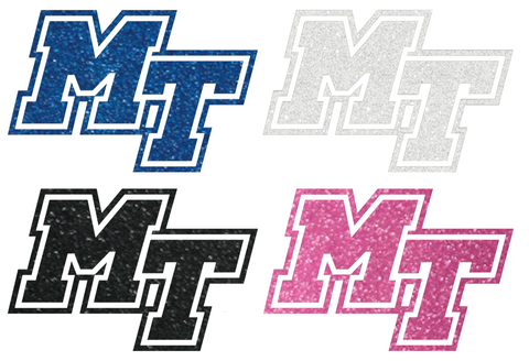 Middle Tennessee Blue Raiders Metallic Sparkle MT Logo Premium DieCut Vinyl Decal PICK COLOR & SIZE