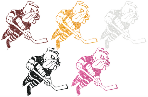 Minnesota Duluth Bulldogs Metallic Sparkle Hockey Logo Premium DieCut Vinyl Decal PICK COLOR & SIZE
