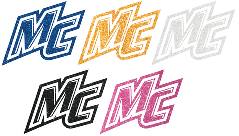 Merrimack Warriors Metallic Sparkle Team Logo Premium DieCut Vinyl Decal PICK COLOR & SIZE