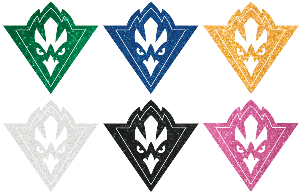 NC Wilmington Seahawks Metallic Sparkle Team Logo Premium DieCut Vinyl Decal PICK COLOR & SIZE