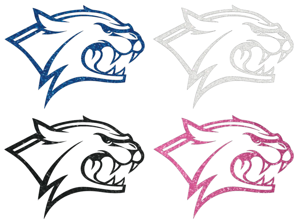 New Hampshire Wildcats Metallic Sparkle Team Logo Premium DieCut Vinyl Decal PICK COLOR & SIZE