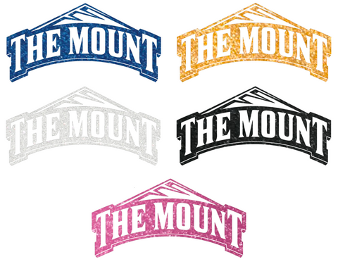 Mount Saint Marys Mountaineers Metallic Sparkle Team Logo Premium DieCut Vinyl Decal PICK COLOR & SIZE