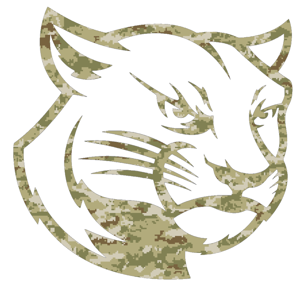 SIU Edwardsville Cougars Team Logo Salute to Service Camouflage Camo Vinyl Decal PICK SIZE