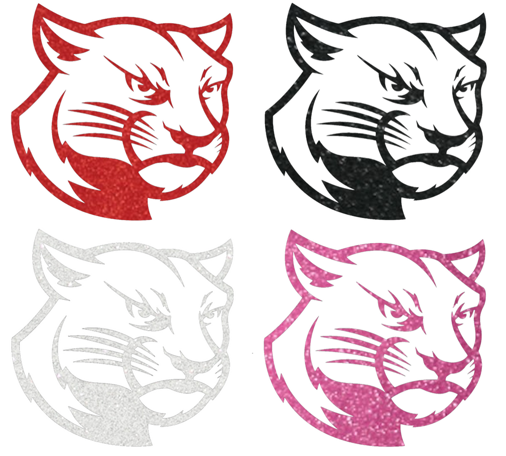 SIU Edwardsville Cougars Metallic Sparkle Team Logo Premium DieCut Vinyl Decal PICK COLOR & SIZE