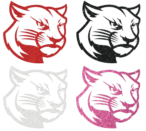 SIU Edwardsville Cougars Metallic Sparkle Team Logo Premium DieCut Vinyl Decal PICK COLOR & SIZE