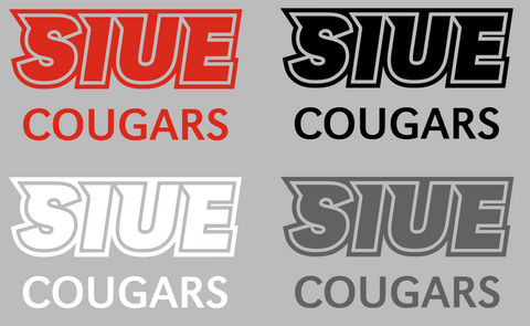 SIU Edwardsville Cougars Team Name Logo Premium DieCut Vinyl Decal PICK COLOR & SIZE
