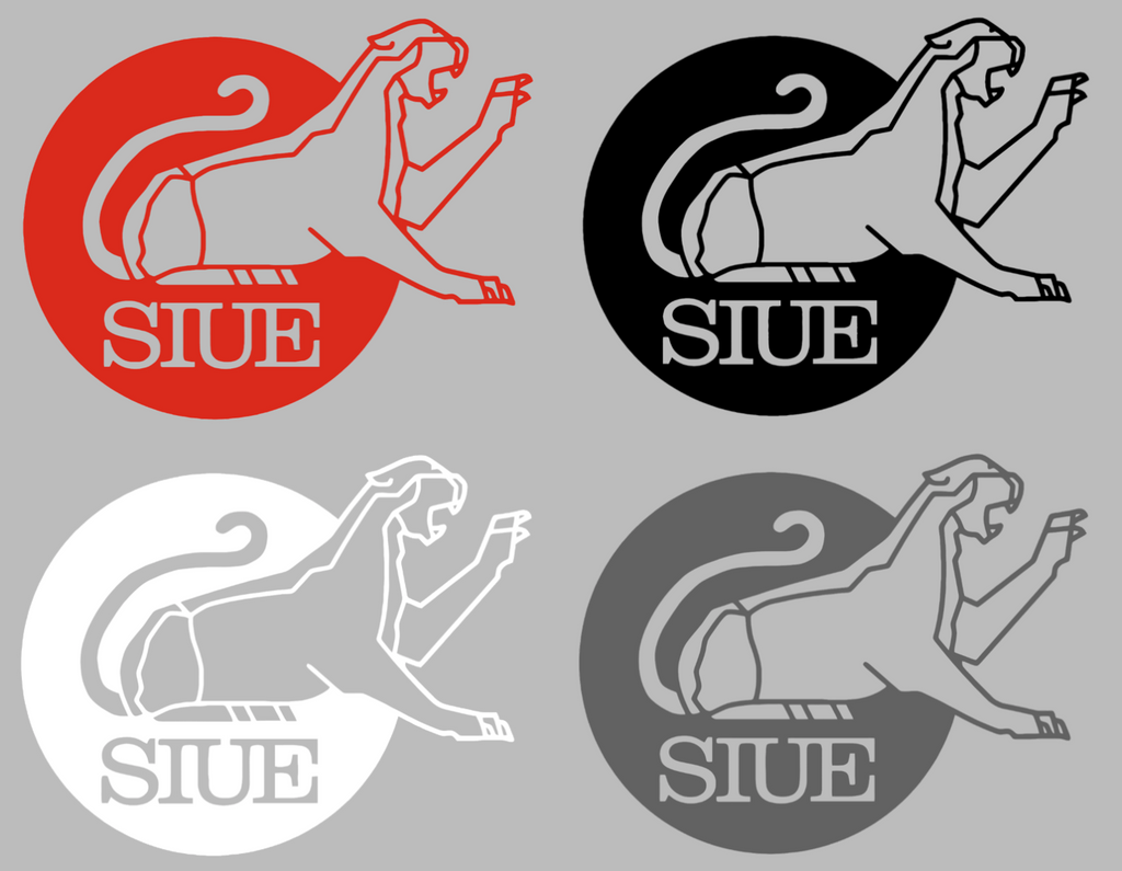 SIU Edwardsville Cougars Team Retro Throwback Logo Premium DieCut Vinyl Decal PICK COLOR & SIZE