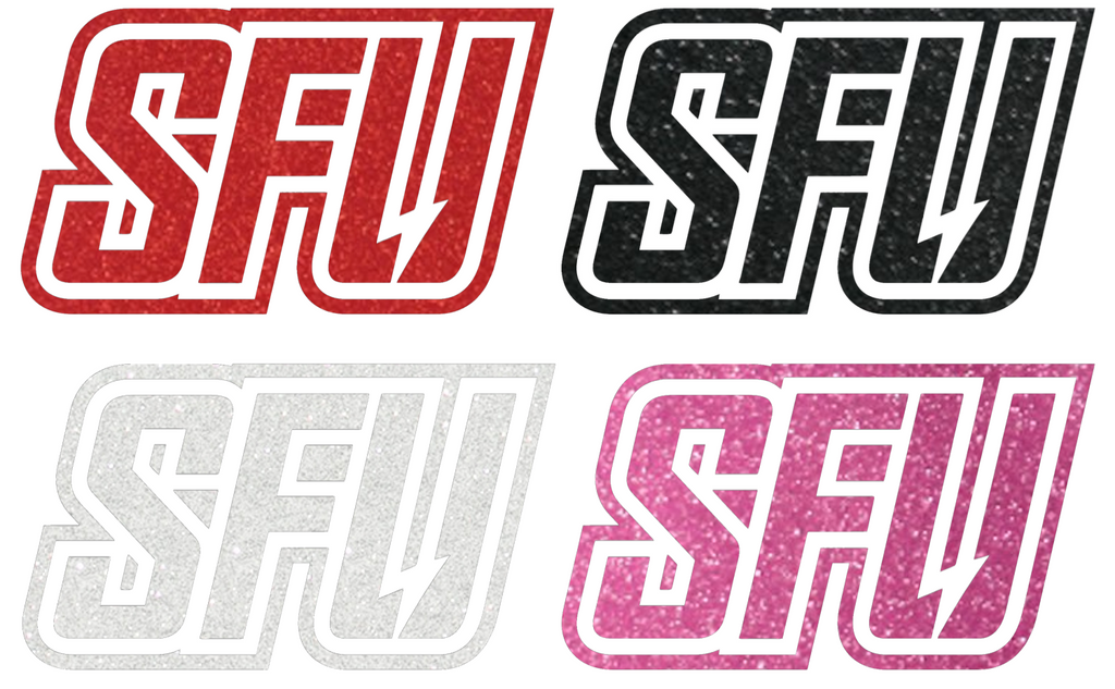Saint Francis Red Flash Metallic Sparkle Team Logo Premium DieCut Vinyl Decal PICK COLOR & SIZE