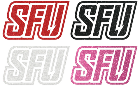 Saint Francis Red Flash Metallic Sparkle Team Logo Premium DieCut Vinyl Decal PICK COLOR & SIZE