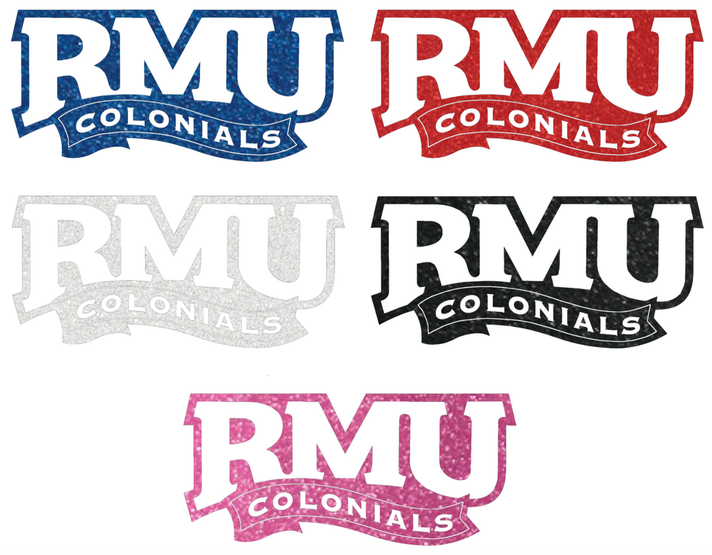 Robert Morris Colonials Metallic Sparkle Team Logo Premium DieCut Vinyl Decal PICK COLOR & SIZE