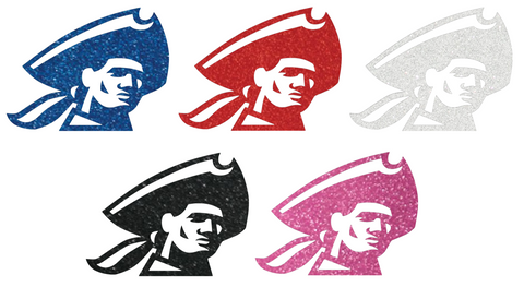 Robert Morris Colonials Metallic Sparkle Mascot Logo Premium DieCut Vinyl Decal PICK COLOR & SIZE