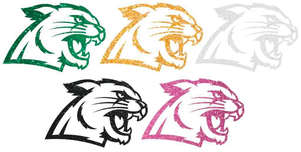 Northern Michigan Wildcats Metallic Sparkle Mascot Logo Premium DieCut Vinyl Decal PICK COLOR & SIZE