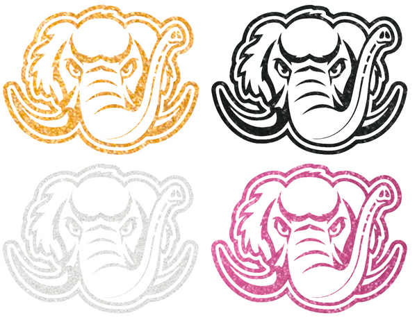 Purdue Fort Wayne Mastodons Metallic Sparkle Team Logo Premium DieCut Vinyl Decal PICK COLOR & SIZE