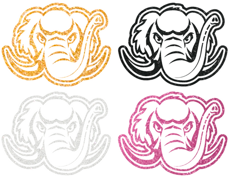 Purdue Fort Wayne Mastodons Metallic Sparkle Team Logo Premium DieCut Vinyl Decal PICK COLOR & SIZE