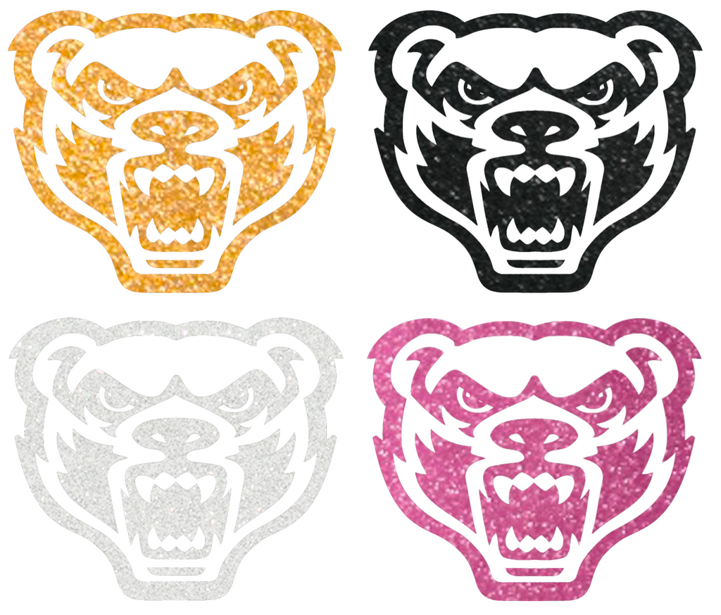 Oakland Golden Grizzlies Metallic Sparkle Team Logo Premium DieCut Vinyl Decal PICK COLOR & SIZE