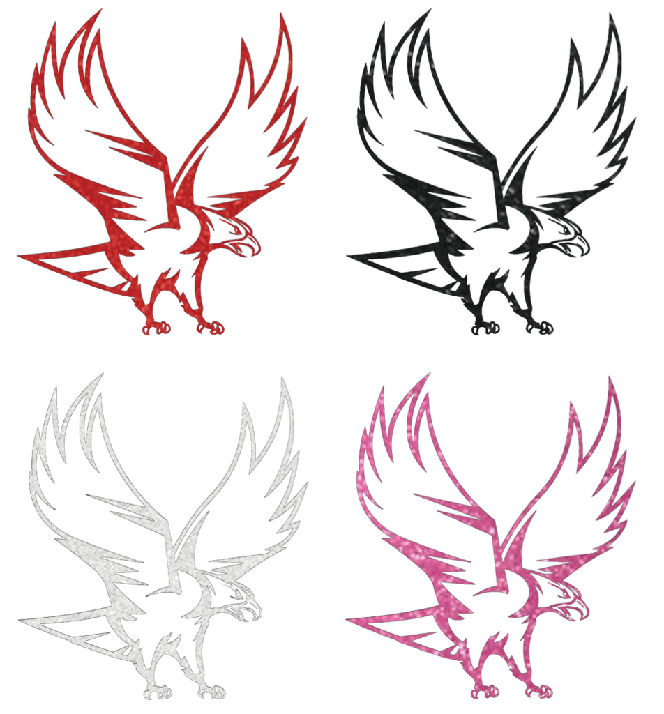 NCCU Eagles Metallic Sparkle Team Logo Premium DieCut Vinyl Decal PICK COLOR & SIZE