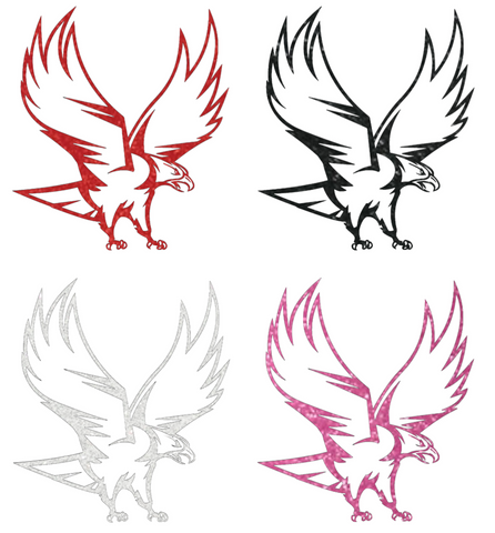 NCCU Eagles Metallic Sparkle Team Logo Premium DieCut Vinyl Decal PICK COLOR & SIZE
