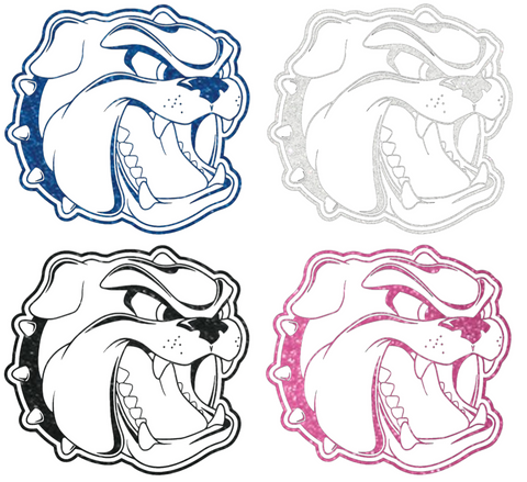 North Carolina Asheville Bulldogs Metallic Sparkle Team Logo Premium DieCut Vinyl Decal PICK COLOR & SIZE