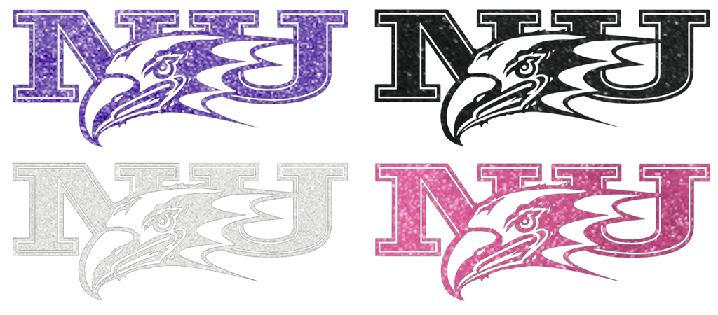 Niagra Purple Eagles Metallic Sparkle Team Logo Premium DieCut Vinyl Decal PICK COLOR & SIZE