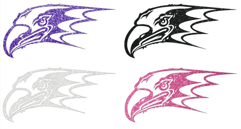 Niagra Purple Eagles Metallic Sparkle Mascot Logo Premium DieCut Vinyl Decal PICK COLOR & SIZE