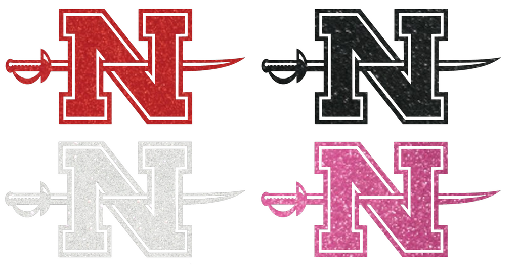 Nicholls State Colonels Metallic Sparkle Team Logo Premium DieCut Vinyl Decal PICK COLOR & SIZE