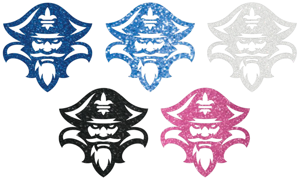 New Orleans Privateers Metallic Sparkle Team Logo Premium DieCut Vinyl Decal PICK COLOR & SIZE