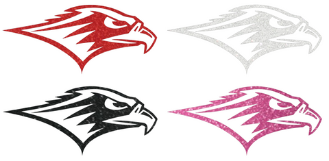 Seattle Redhawks Metallic Sparkle Mascot Logo Premium DieCut Vinyl Decal PICK COLOR & SIZE
