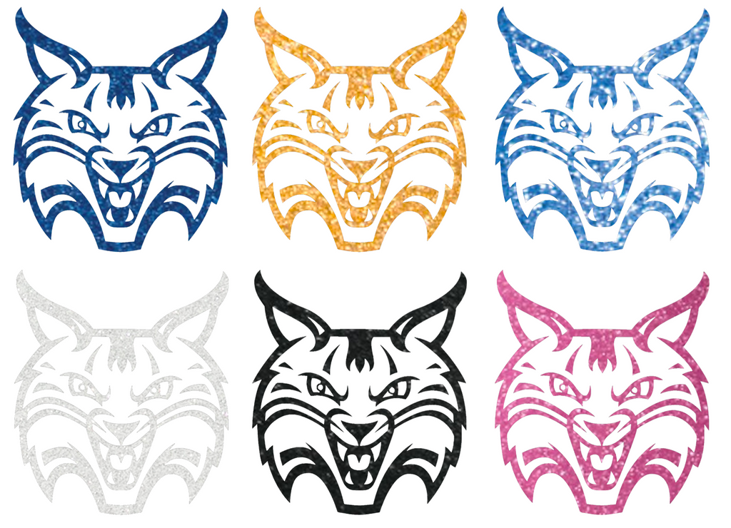 Quinnipiac Bobcats Metallic Sparkle Team Logo Premium DieCut Vinyl Decal PICK COLOR & SIZE